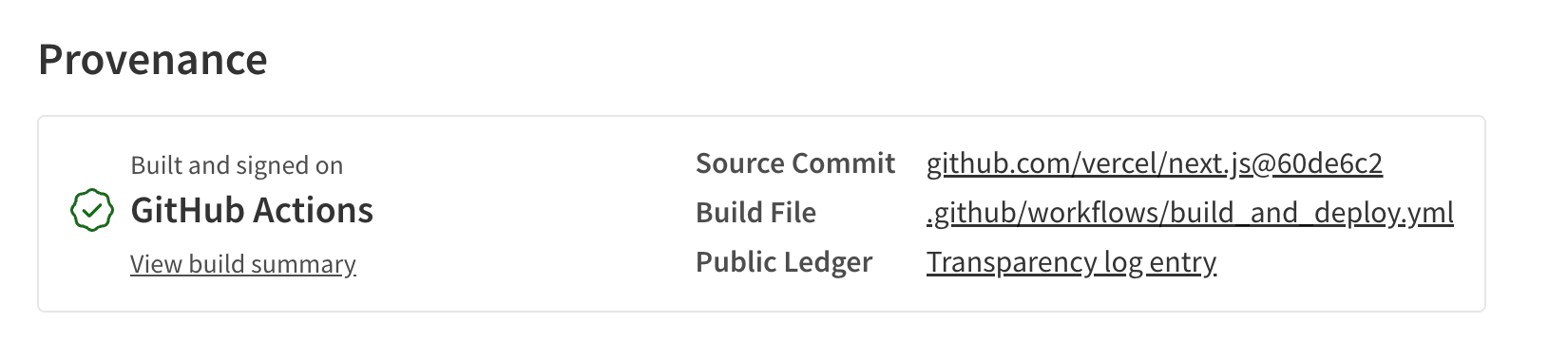 NPM Sigstore Attestation Example